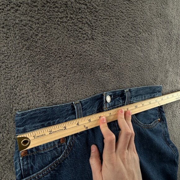 Levi's Premium Ribcage Straight Women 28 Blue Denim Jeans Big E ACTL 29x25 - Picture 13 of 16